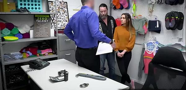  Sera Ryder was caught stealing merchandise and her stepdad offers her services to the security officer so they can go without involving the police.